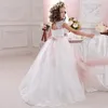 Mädchenkleider Elfenbein Weiß Spitze Blumenmädchen Ballkleid Bodenlang Erstkommunionskleid Prinzessin 2-14 Alt