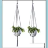 Fioriere Pentole Colorf Corda Appendiabiti Appeso Fioriera Netto Cestino Con Gancio Interni Esterni Casa Giardino Balcone Decor Drop Delivery Dhvj9