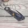 EVIL EYES Couteau pliant personnalisé MSC SMF #40 Performance Series Blue Full Titanium Handle Tanto High Hardness M390 Blade Strong Outdoor EDC Tactical Camping Tools