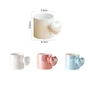 Mugs Creative Handmade Heart Pearl Pink Blue White Ceramic For Coffee Tea Milk Water Home Kitchen Office Drinkware Elegant Gifts