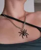 Collares colgantes Collar de araña negra gótica para mujer Moda Hiphop Punk Animal Charm 90s Joyería estética Halloween