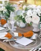 Tafel servet 4 stks oranje zwart grijs abstract vierkant 50 cm feest bruiloft decoratie doek keuken diner serveer servetten