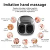 Benmassagers Electric Foot Massager uppvärmningsterapi Shiatsu Deep Kneading Roller Air Bag Massage Machine Relief Chronic Pain Muskelspänning 230419