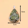 Pendant Necklaces Natural Stone Water Drop Gemstone Loose Isolation Exquisite Charms For Jewelry Making Diy Bracelet Necklace Accessories