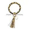 Party Favor Tassel Skórzane bransoletki bransolety kluczy pu Wrap Key Pierścień Ekologiczny