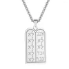 Pendentif Colliers Tables de loi Collier Simple Personnalité Bijoux Cadeaux de fête pour hommes et femmes