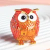 Arts and Crafts Enamel Color Jewelry Box Creative Home Decoration Gift Cute Owl Ornament 231118