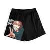 Mäns shorts Anime Jujutsu Kaisen Men Sport Casual Clothing Fitness Workout Running QuickDrying Mens Gym Training 230419