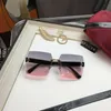 Mode g lunettes G Lettre luxe lunettes de soleil cool designer 2021 nouvelles lunettes de soleil boîte sans cadre pour femmes en direct tendance lunettes plates