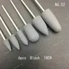 6pcs/set Rubber Silicon Nail Drill Milling Cutter for Manicure Bit Flexible Polisher Machine Electric Nail File Art Tools Nail ToolsNail Drill Accessories Bits