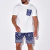 Sovkläder för män 2023 Pyjamasset för män Homewear O-ringad Ärmlösa linne Shorts 2 ST Solid Glänsande Oregelbundna kostymer S-5XL