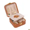 Smycken lådor reser läder pu läder förvaring fodral bärbar smycken idealisk gåva för flickvän och hustru droppleveransförpackning disppla dhbt0