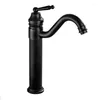 Robinets De Cuisine De Luxe Bronze Huilé Col De Cygne Mitigeur Pivotant Salle De Bains Lavabo Bassin Robinet Mélangeur Ahg019