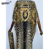 Ethnic Clothing WINYI holiday party Dress fashion dress for womenlady Elegant oversized kaftan african print caftan for ladieswomen 230419