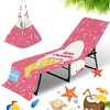 Strand lounge stoel Cover Summer Party Fruit Patroon Design Sunbathe MicroFiber Pool Lounger Strandstoel Strandstoel Covers 75*200 cm