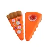 Colorful Silicone Pipes Pizza Style Pyrex Thick Glass Filter Bowl Portable Dry Herb Tobacco Cigarette Holder Hookah Waterpipe Bong Smoking Tube