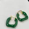 Nouvelles boucles d'oreilles de luxe pour femmes et hommes, boucles d'oreilles créoles classiques, clous d'oreille blancs, accessoires de bijoux, cadeaux de mariage D2304191S