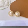 18K Gold Plated Designers Earrings Stainless Steel Letter Ear Stud Earrings Geometric Earring for Wedding Party Jewerlry Accessories K002