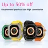 Für Apple Watch Series 8 Ultra 49 mm 1,99-Zoll-Bildschirm, gemischtes Farbsilikagel-Mode-Uhrengehäuse mit Multifunktions-Smartwatches