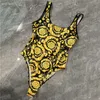Fashion Bikini Designer Bodysuits Swimwear For Women Swimsuits Bikinis Set Vintage Pattern Beach Bathing Suits