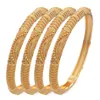 Bangle 24K Bangles Dubai Gold Color Wedding Bangles For Women Men Saudi Arab Bracelet Bangles Jewelry 230419