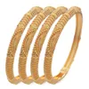 Bangle 24K Bangles Dubai Gold Color Wedding Bangles para Mulheres Homens Saudita Árabe Pulseira Bangles Jóias 230419