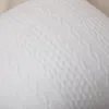 Yastık Kılıfı Düz ​​Beyaz Dekoratif Çift Taraflı Desen Jakard Strip Pilow Kapak 50x50cm Oturma Odası için Modern Yastık Kapakları