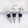 Barverktyg Jul Wine Stopper Santa Claus Elk Snowflake Metal Bottle Party Supplies