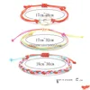 매력 팔찌 Qimoshi 보헤미안 왁스 라인 브레이드 팔찌 파도 수제 3pcs 로프 방수 와인딩 여자 아이 드롭 배달 보석 DHCUP