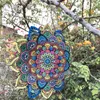 Figurines décoratives 3D Mandala suspendus carillons éoliens décor à la maison en acier inoxydable balcon jardin décoration extérieur pendentif Spinner Sublimation