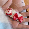 Accesorios para el cabello 9 unids/set pinza para el cabello navideña con pompón pinzas para el cabello de plumas de ciervo de santa accesorios para el cabello de gatito y gato para niñas accesorios para niños 231118