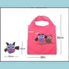 Storage Bags Owl Reusable Grocery Foldable Shop Large Capacity Tote Travel Recycle Organization Handle Bag Ecofriendly Drop Delivery Dhlsr