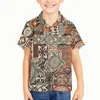 Men's Casual Shirts Polynesian Tribal Tongan Totem Tattoo Tonga Prints Children's Place Baby And Toddler Boys Short Sleeve Button Down