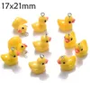 10pcs Duck Resin Charms Charmes de couleur mixte Animal mignon pour les bijoux Bracelet Boucle d'oreille Collier Supplies Fashion JewelryCharms Pendants Duck 10pcs