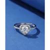 Gioielli firmati Anello moissanite Anello con diamanti da donna in argento sterling da 1 carato Anelli per coppia proposta di lusso anello nuziale anello di fidanzamento