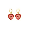 Hoop Earrings Fashionable INS Style Simple Love Pendant Creative Personality Peach Heart Drops Oil Women's Ornament 2023