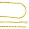 14k Yellow Gold 2mm Rope Chain Diamond Cut Bracelet or Anklet