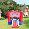 Brinquedos de salto infláveis de 106 "Castelo Mighty Moonwalk Bouncer House Jumper com soprador Jumper Caranguejo Jumping Moonwalk com escorregador para crianças Crianças pequenas brincadeiras internas e externas divertidas