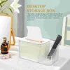 Gift Wrap Box Tissue Holder Snabber Lagring Fjärrorganisatör Kontrollpapper Dispenser Desk tabell täcker dekorativa rektangulära bänkskivor