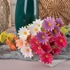 Decorative Flowers Artificial Silk Gerbera Daisies With Stem For Home Kitchen Party Wedding Decoration Greenery Fireplace Table Centerpiece