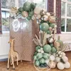 Decorazione per feste 1 set di palloncini con motivo di animali selvatici con numero 1-9 Palloncino per bambini Jungle Safari Forest Decorazioni di compleanno Regali fai da te