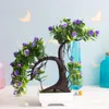 Dekorative Blumen 1 STÜCK Künstliche Grünpflanzen Bonsai Simulation Kunststoff Kleine Baum Topfpflanze Topf Ornamente Für Zuhause Tisch Garten Dekor