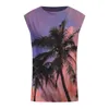 Canotte da uomo Tinta unita Camicia da uomo Casual da spiaggia Hawaiianss Boho Stampa Senza maniche T-shirt da allenamento Cool T-shirt da allenamento Corsetto