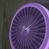 Wandklokken Jetmotor Turbine ventilator Lankineuze geprinte klokvliegtuigen Motor Aviation Home Decor Lamp LED Nachtlicht Piloot horloge