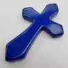 Pendant Necklaces 84x55MM Dark Blue Howlite Cross GEM Loose Beads Jewelry For Woman Gift S270