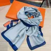 2023 180*90cm Topmerk Dames Scarf Senior Long Single-Layer Chiffon Silk Shawl Fashion Travel Soft Designer Luxe Gift Silk Sjalf Gedrukt