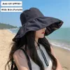 Cappelli a tesa larga Anti UV Secchio Donna Uomo Ampia spiaggia Sole Protezione solare estiva Panama Berretto da pescatore portatile pieghevole per esterno 230418