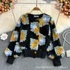 Damesjassen Vintage vrouwen met lange mouwen bloemen jas met één borsten sweatshirt lagen mode herfst wintermeisje schattige outswear