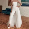 Robe de mariée Autres robes Combinaison bohème avec train détachable Sans bretelles Boho Pantalon sur mesure Costume Robe de mariéeAutre