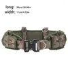 Ceinture de soutien à la taille pour hommes avec anneau en D Ceinture multi-fonctions pour l'extérieur Camouflage Réglable Sangle d'exercice de haute résistance Urgence